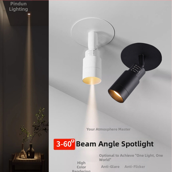 Sisseehitatud LED fookusvalgusti, 3–60° reguleeritav kiirgusnurk, PD363, 220V, alumiiniumkorpus