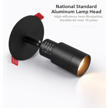 Sisseehitatud LED fookusvalgusti, 3–60° reguleeritav kiirgusnurk, PD363, 220V, alumiiniumkorpus