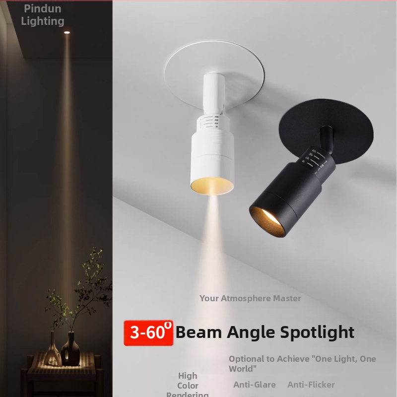 Sisseehitatud LED fookusvalgusti, 3–60° reguleeritav kiirgusnurk, PD363, 220V, alumiiniumkorpus