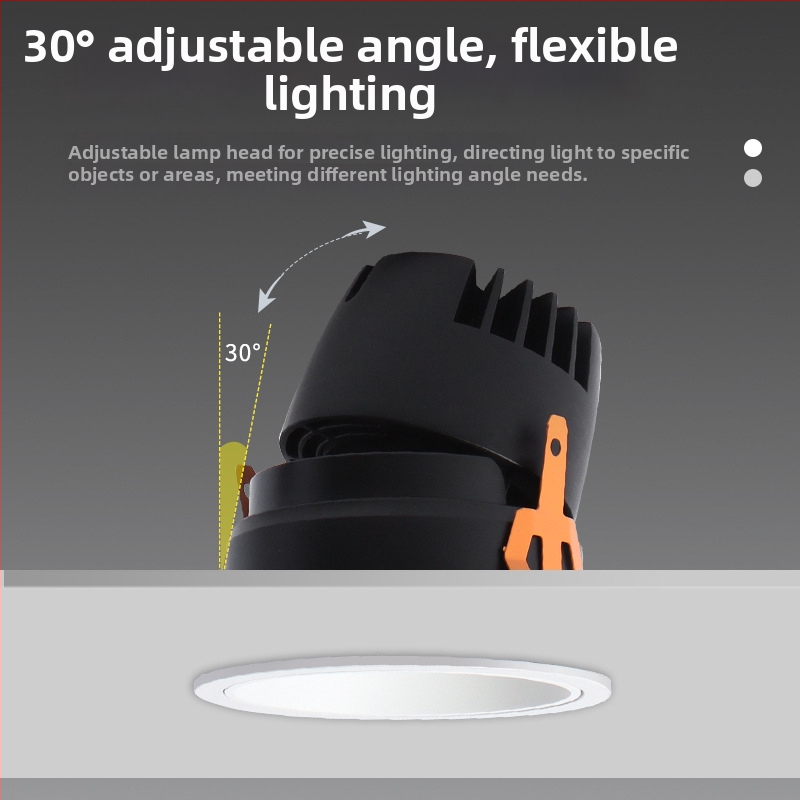 LED vamzdinis prožektorius su išmaniąja Bluetooth MESH2.0, akių apsauga, įmontuotas COB, 220V, CRI ≥95, be žingsnių ryškumo reguliavimas ir spalvos reguliavimas, aliumininis korpusas