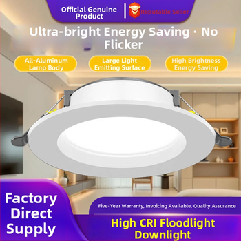 LED griestu lampiņa dzīvojamam istabai, 7W/9W/12W, LED avots, 220V, slēgta uzstādīšana, PVC korpuss