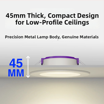 LED griestu lampiņa dzīvojamam istabai, 7W/9W/12W, LED avots, 220V, slēgta uzstādīšana, PVC korpuss