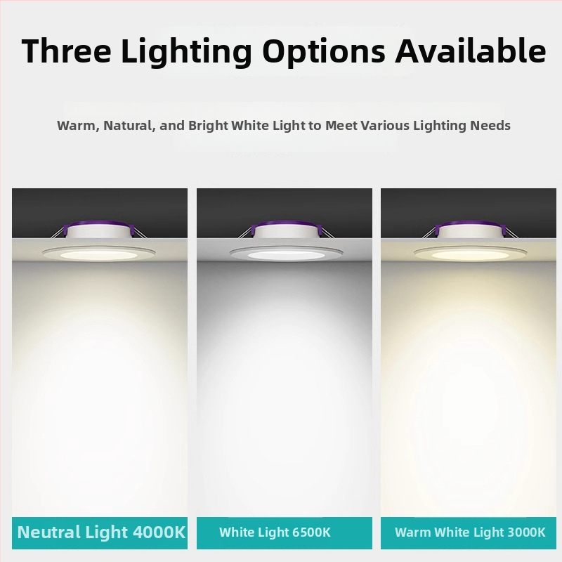 LED griestu lampiņa dzīvojamam istabai, 7W/9W/12W, LED avots, 220V, slēgta uzstādīšana, PVC korpuss