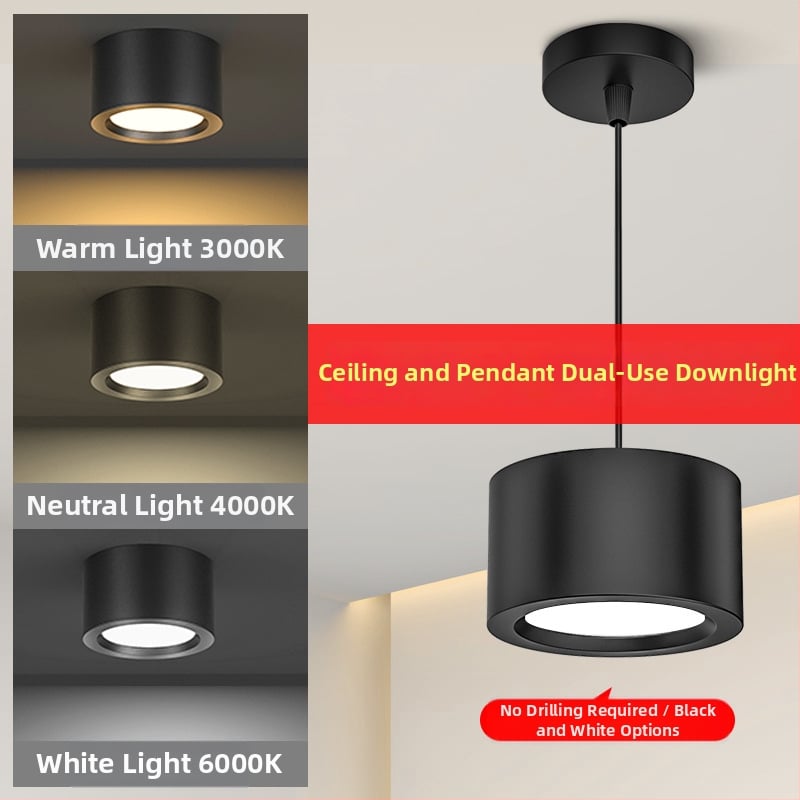 LED pinnale paigaldatav downlight koridoridele ja kauplustele, 220V, CRI ≥90, tööiga 20000 h, pinnapealne paigaldus