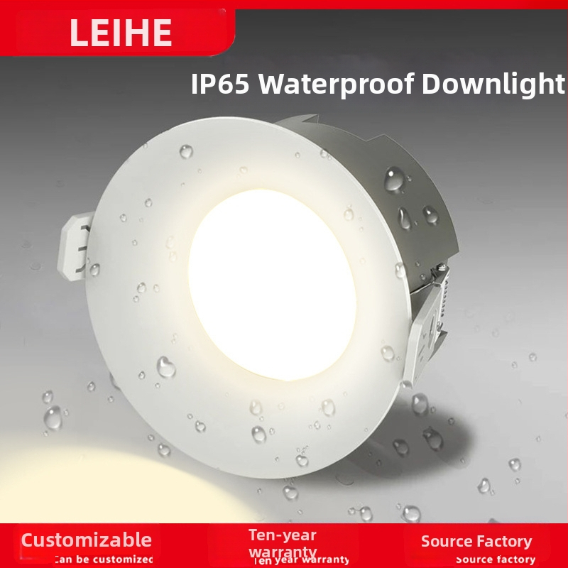 Downlight COB IP65 rezistent la apă, 220V, 2700-600K, carcasă din aluminiu