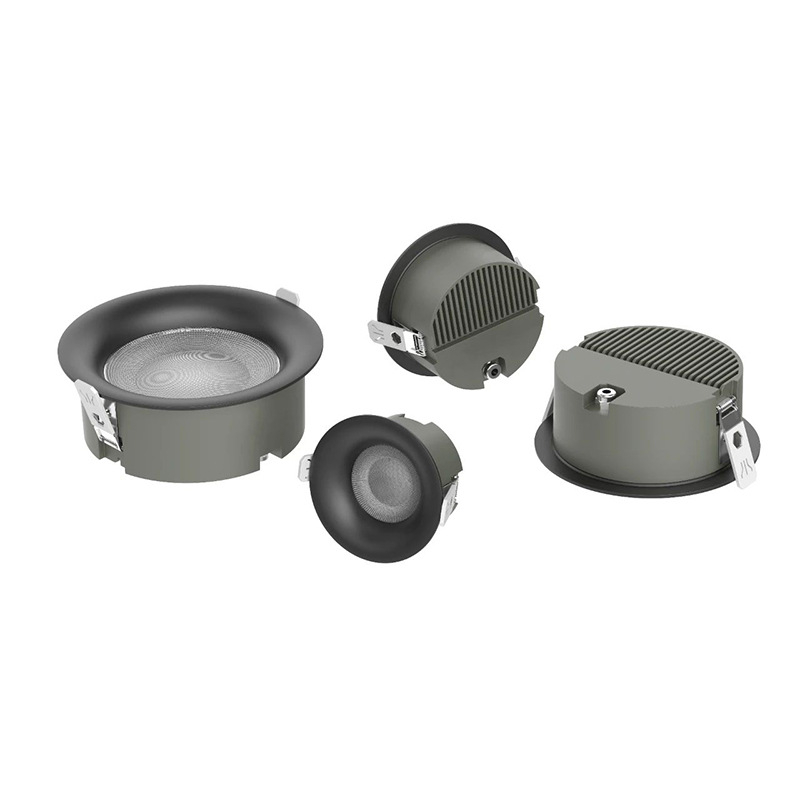 Downlight COB IP65 rezistent la apă, 220V, 2700-600K, carcasă din aluminiu