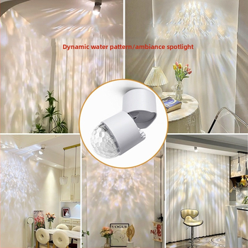 LED ambientné svetlo s vodným vlnovým vzorom, povrchovo montované reflektorové osvetlenie do chodby, moderný minimalistický štýl, 220V, hliníkové puzdro, ovládanie káblom