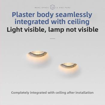 GU10 LED gipspõhine peidetud laevalgusti, 6-10W, 220V, kolmes värvi dimming (3000K/4000K/6000K), CRI ≥90, peidetud paigaldus