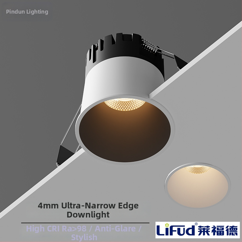 COB LED prožektor, äärmiselt kitsas raam, alumiiniumikorpus, 220V, täielik spekter, CRI ≥95