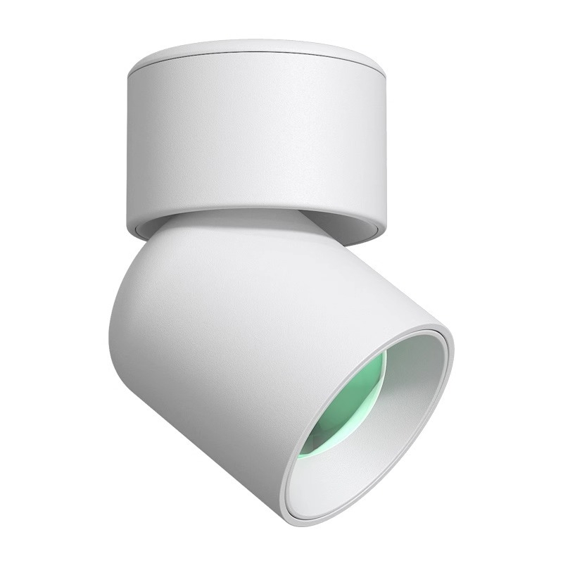 LED повърхностно монтиран прожектор с регулируем ъгъл за входно антре — модерен стил, алуминиев корпус, 220V, CRI≥95, бутонен превключвател