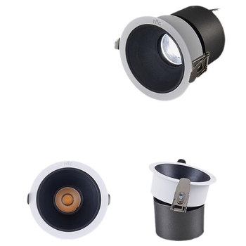 LED COB осветител за таван, дълбок купол антиотразителен, вградена, тесен ръб, модел RA97, 220V, алуминиев корпус, стенно управление