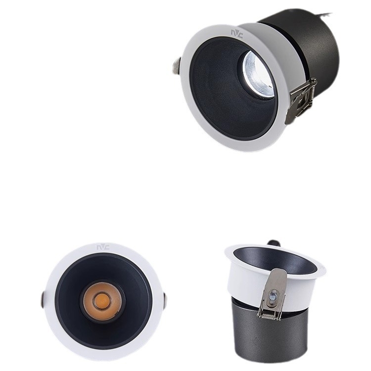 LED COB осветител за таван, дълбок купол антиотразителен, вградена, тесен ръб, модел RA97, 220V, алуминиев корпус, стенно управление