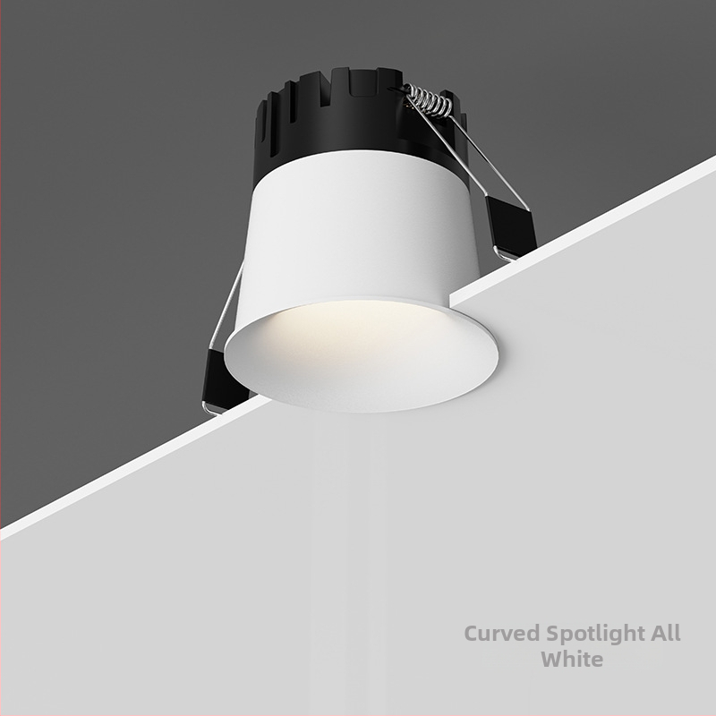 Pinton COB prožektorius su išlenktu kraštu be rėmelio, 220V, mygtuko valdymas, aliuminio korpusas