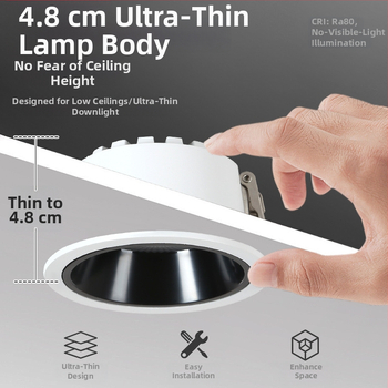 Downlight COB LED, sügava kausikujulise vormiga, sisseehitatud, 220V, 4000K/6500K