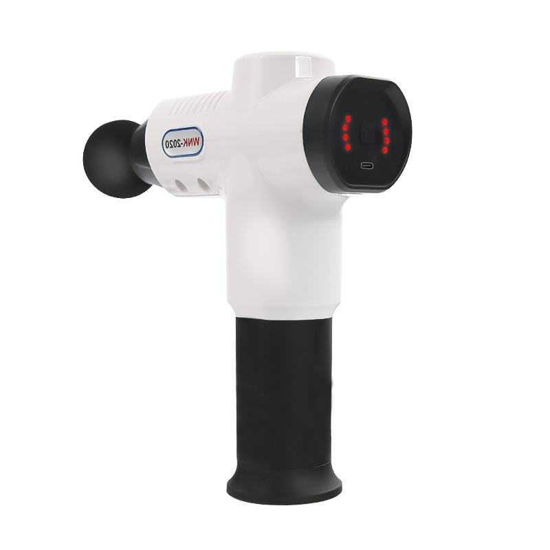 Masazni pištolj s 6+ glavama, 5 brzina, buka 36–45 dB, ugrađena baterija 1200–2000 mAh