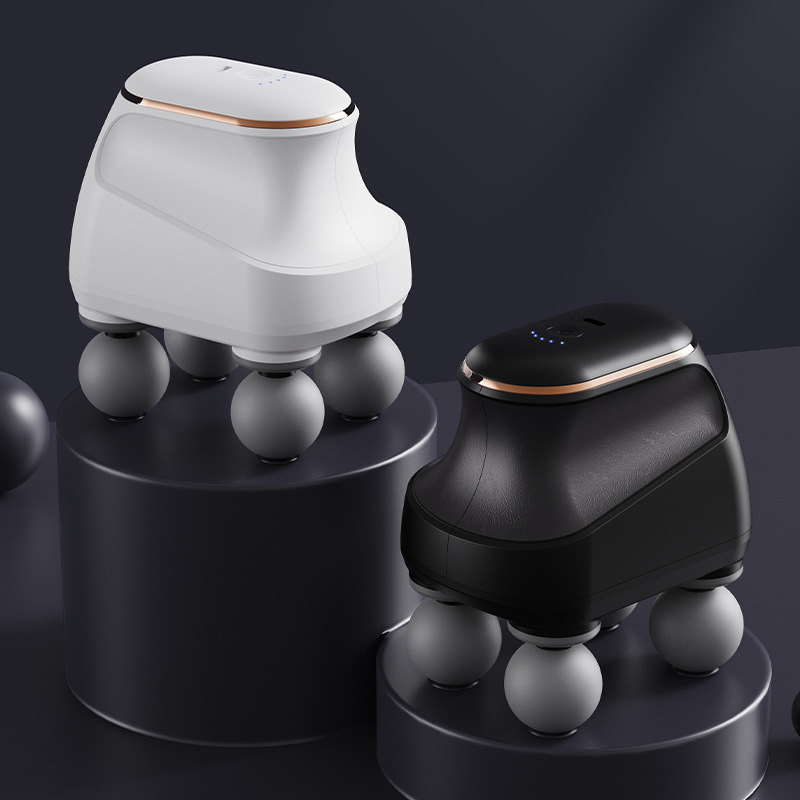 Kućni masažni pištolj s 4 glavama za opuštanje mišića, USB punjenje, 5+ brzina, LCD zaslon, buka 36–45 dB