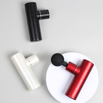 Masazno oružje za fasciju s brushless motorom, kompaktno prenosno uređaj za opuštanje mišića (ugrađena baterija, 4 nastavka, 4 brzine, buka 46-70 dB)