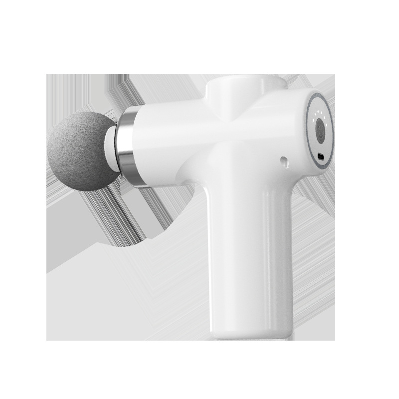 Fascia gun masažni uređaj – mini prijenosni, 4 glave (motor s četkicama; ugrađena baterija 1200-2000 mAh; autonomija >12h; buka 36-45 dB)