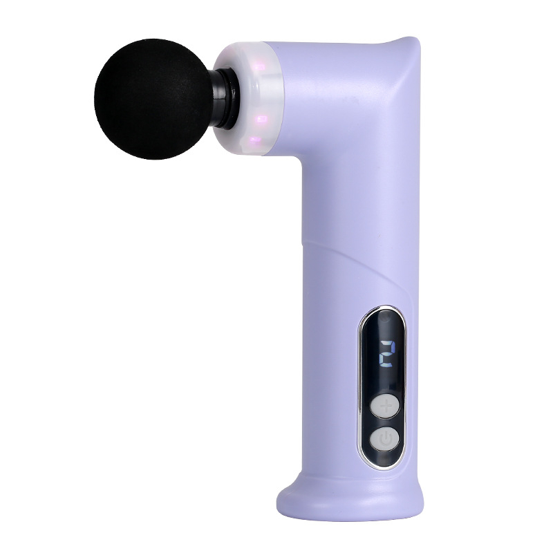 Masazer fascia za kućnu upotrebu s motorom s četkicama, LCD zaslon, 4 nastavka za masažu, ugrađena baterija 1000–1200 mAh, trajanje baterije 1–3 sata