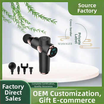 Fasijos masažo įrenginys su 5+ greičiais, LCD ekranas, 4 masažo galvutės, įmontuota baterija 1200–2000 mAh, 24 W galia, triukšmas iki 36 dB