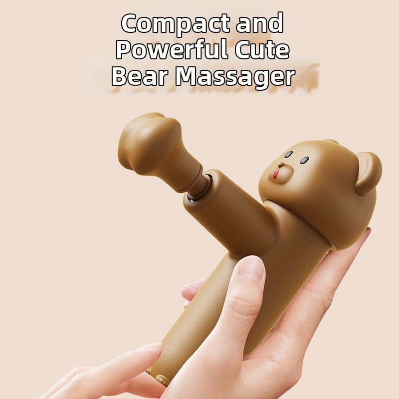 Mini fascia masažo pistoleto su 5 galvutėmis, bešepetinis variklis, 4 greičiai, įmontuota 7.4V baterija, tylus – iki 36 dB