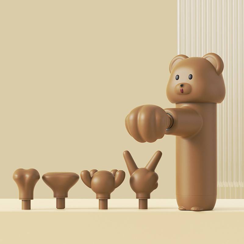 Mini masaj fascial cu 5 capete, motor fără perii, 4 viteze, baterie încorporată 7.4V, zgomot scăzut sub 36 dB