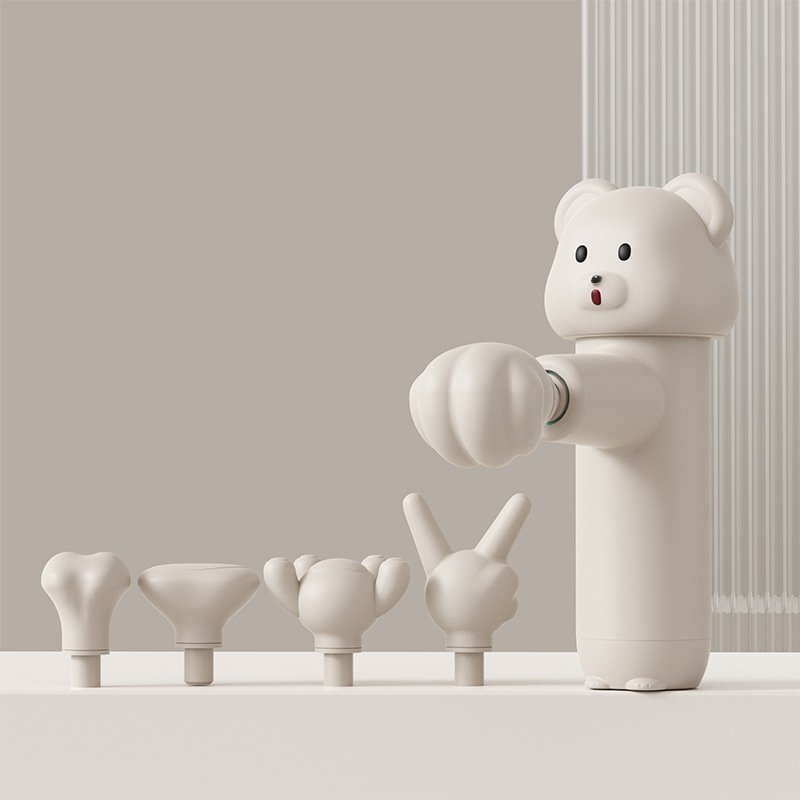 Mini masaj fascial cu 5 capete, motor fără perii, 4 viteze, baterie încorporată 7.4V, zgomot scăzut sub 36 dB