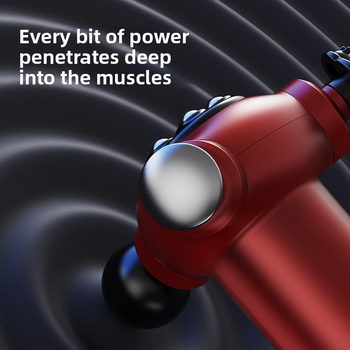 Profesionalus trijų galvų elektrinis masažuoklis – nešiojamas fascia masažuoklis atsipalaidavimui ir sportui, įmontuota baterija, 5 greičiai, veikimo laikas 1–3 val., 3 galvos