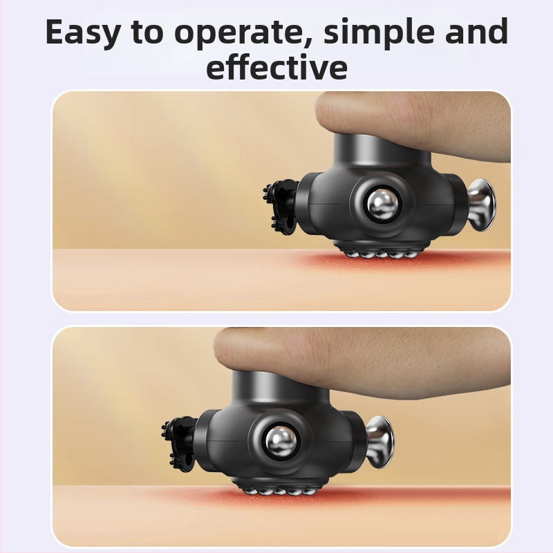 Profesionalus trijų galvų elektrinis masažuoklis – nešiojamas fascia masažuoklis atsipalaidavimui ir sportui, įmontuota baterija, 5 greičiai, veikimo laikas 1–3 val., 3 galvos