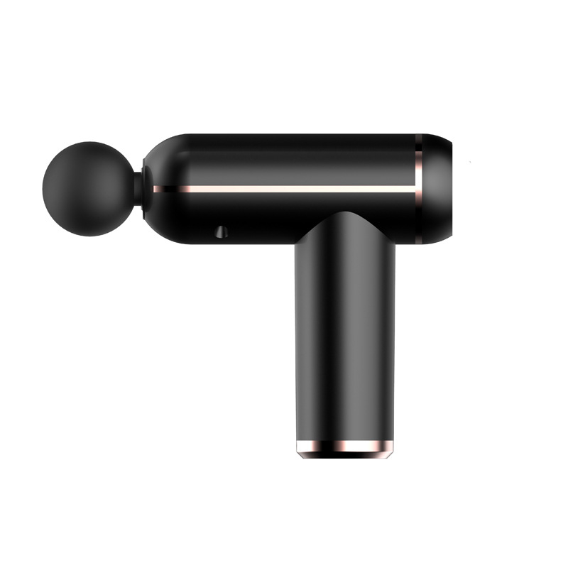 Mini masaj fascie cu baterie încorporată, motor cu perii, 4 capete de masaj, funcție de compresie caldă, afișaj LCD cu 32 niveluri