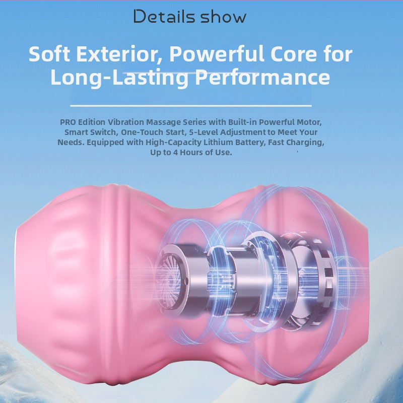 Fascia Kamuolių Masažuoklis TY-517 – dviejų masažo kontaktų, įkraunamas, viso kūno masažas, silikono korpusas