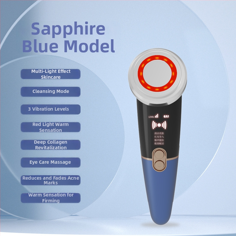 Veido masažuoklis su veido valymu ir odos atjauninimu; įmontuota baterija 500–800 mAh; nešiojamas dizainas.