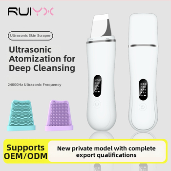 Ultragarsinis veido valymo įrenginys, šalinantis juodus inkštirus, balinimas ir jonų terapija, nešiojamas, įmontuota baterija 300–500mAh