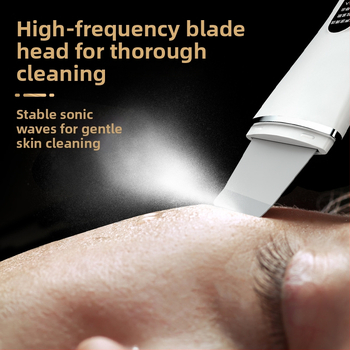 Ultragarsinis veido valymo įrenginys, šalinantis juodus inkštirus, balinimas ir jonų terapija, nešiojamas, įmontuota baterija 300–500mAh