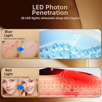 Näo vormimise seade EMS mikrovooluga, ultraheli ja värvilise valgusega, kaasaskantav, sisseehitatud 300–500 mAh aku