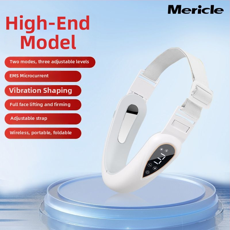 Näo vormimise seade EMS mikrovooluga, ultraheli ja värvilise valgusega, kaasaskantav, sisseehitatud 300–500 mAh aku