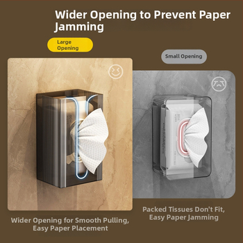 Sieninė servetėlių dėžutė, plastikinė, daugiafunkcinė, šiuolaikiškas minimalistinis dizainas