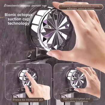 Акрилна кутия за салфетки, стенна с вакуумно закрепване, прозрачен дизайн, подходяща за баня и дневна, за хартиени салфетки