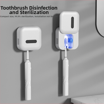 Nutikas hambaharja desinfitseerimiskarp, sisseehitatud akuga, induktsioonilülitiga, 180-sekundiline UV-desinfitseerimine, mudel JY-YS08