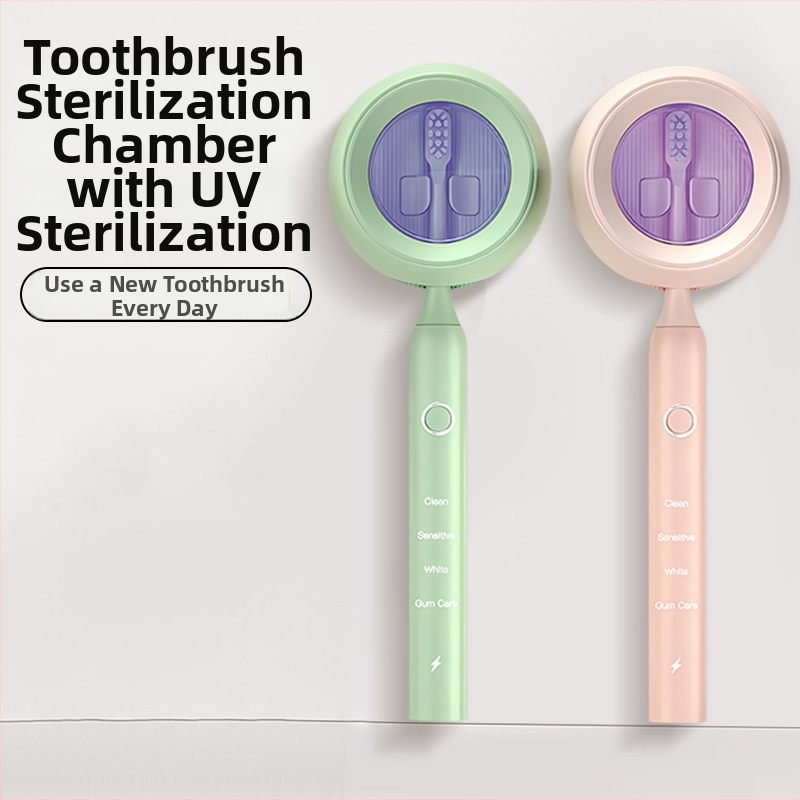 Elektrinės dantų šepetėlio dezinfekcijos kamera su UV sterilizacija, modelis 212, automatinis valdymas, sieninis montavimas, tinklo maitinimas