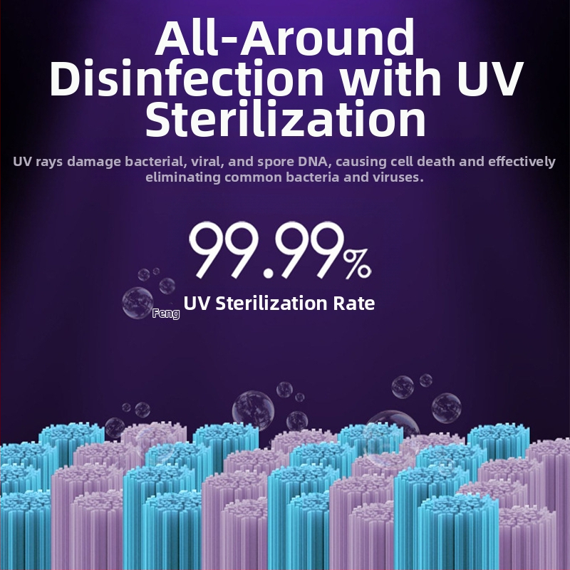 Дезинфекционна камера за електрическа четка за зъби с UV стерилизация, модел 212, автоматично управление, мрежово захранване, стенен монтаж