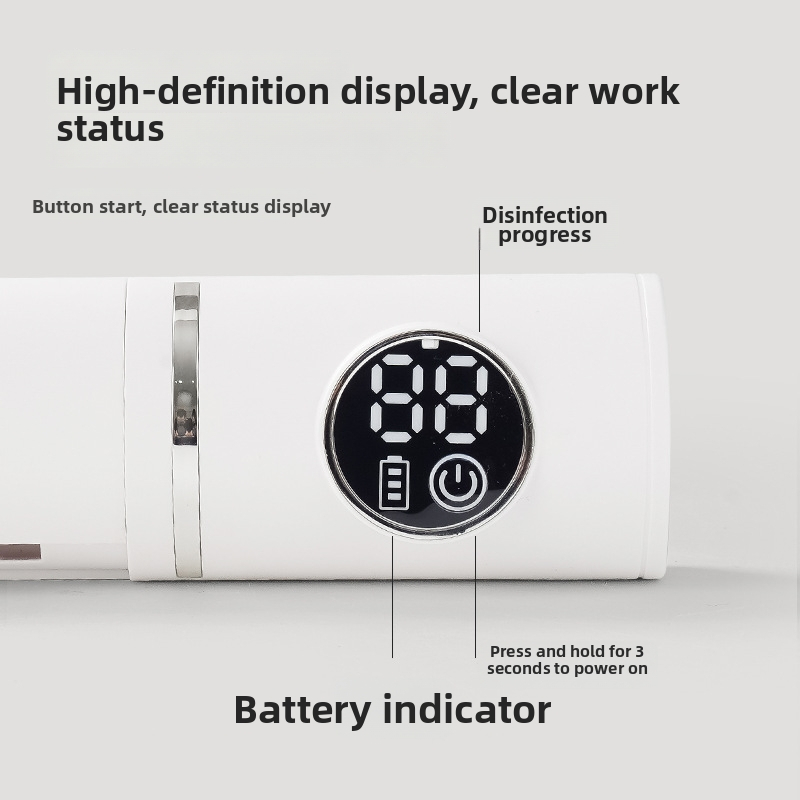 Смарт стерилизатор за четки за зъби, SH-12 модел, стенен монтаж без пробиване, USB захранване, интелигентно автоматично управление, дезинфекция с пурпурна светлина за 3-5 мин.