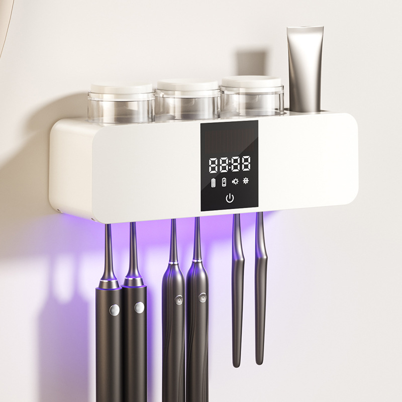 Стенно монтиран UV дезинфекционен стерилизатор за четки за зъби с въздушно сушене, управление с тъч екран, USB захранване, мощност до 10W (RA-613, Kindness)