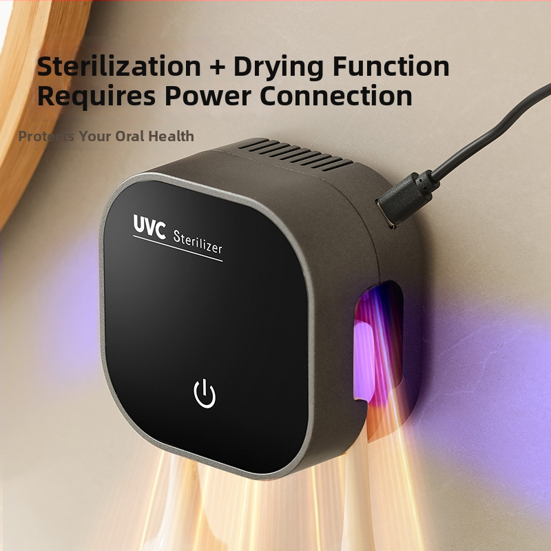 Topelt hambaharjahoidik UV-C steriliseerimine ja kuivatamine, kaasaskantav USB sterilisaator