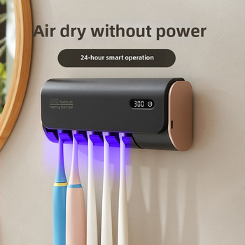 Dantų šepetėlių sterilizatorius - sieninis, UV sterilizacija, USB įkrovimas, modelis Ra-608, dezinfekcijos laikas 5–60 min