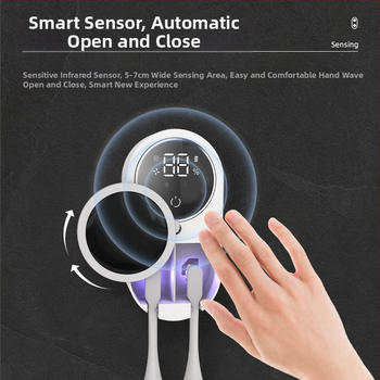 Hambaharja sterilisaator UV desinfitseerimisega, USB toiteallikas, puutetundlik juhtimine, 60 °C, 100 s, Mudel 001