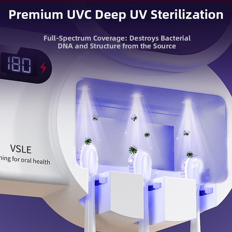 Harjaotsakute steriliseerija ja kuivati, UV steriliseerimine, 99,9% tõhusus, 180 s tsükkel, seinale paigaldatav, 5W