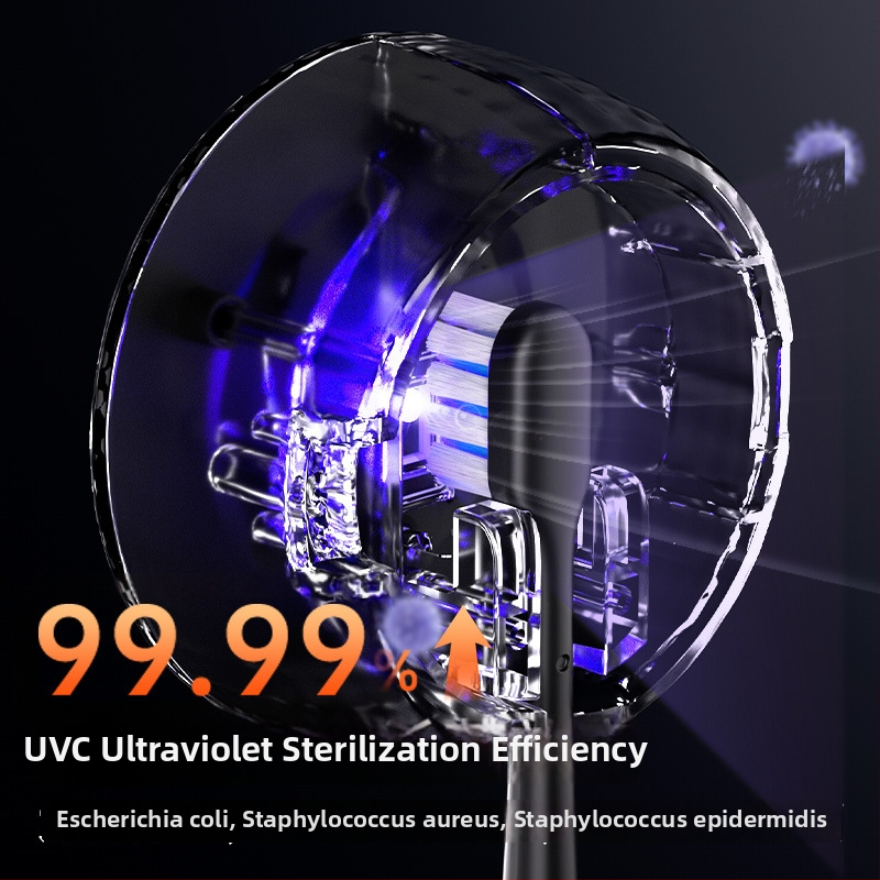 Hamba harja sterilisaator, seinale kinnitatav, USB toide, UVC desinfitseerimine, 2-minutiline tsükkel, ABS