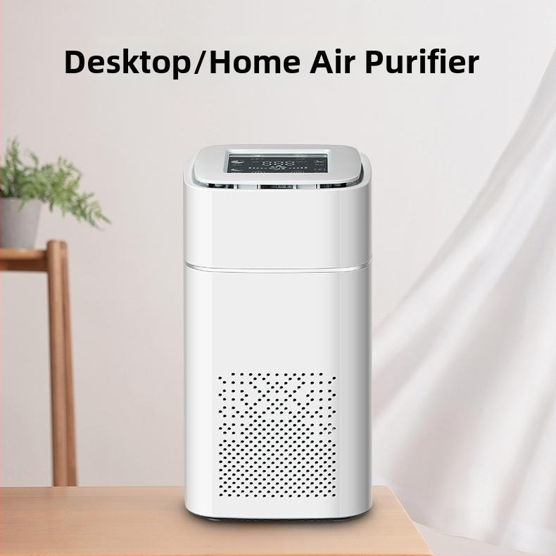 USB stalinis namų oro valytuvas su neigiamaisiais jonais, HEPA filtras, USB maitinimas 5V/5W, tinkamas 11–20 m², triukšmas iki 36 dB