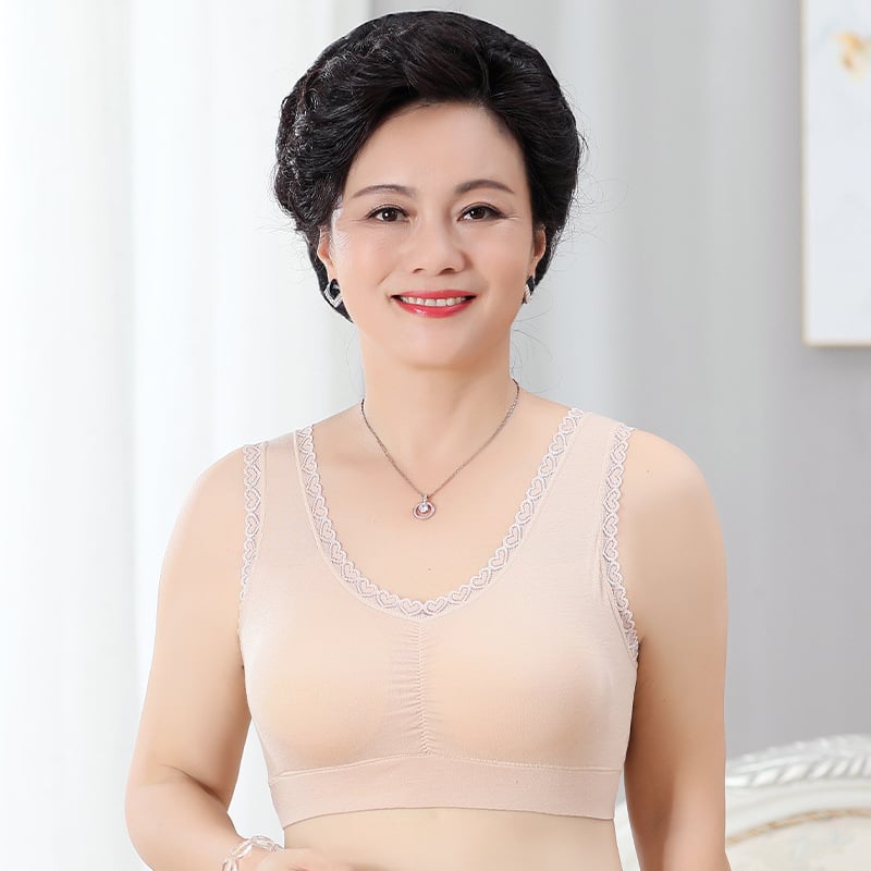 Modalinė liemenėlė moterims, be vielos, vest stiliaus, 3/4 kaušelis, vidutiniškai formuotas kaušelis, dvigubos petnešėlės